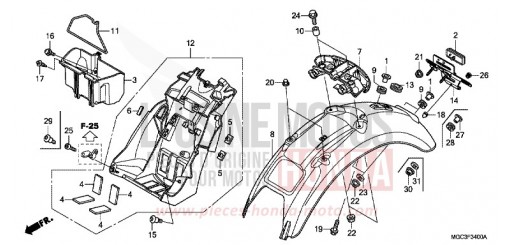 GARDE-BOUE ARRIERE CB1100AD de 2013
